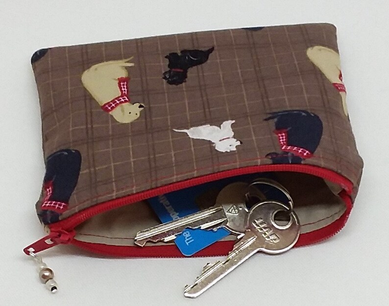 Brown Coin Purse Dogs /& Puppies
