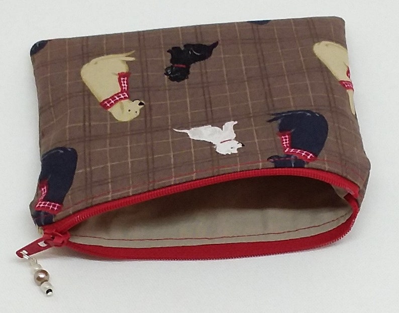 Brown Coin Purse Dogs /& Puppies
