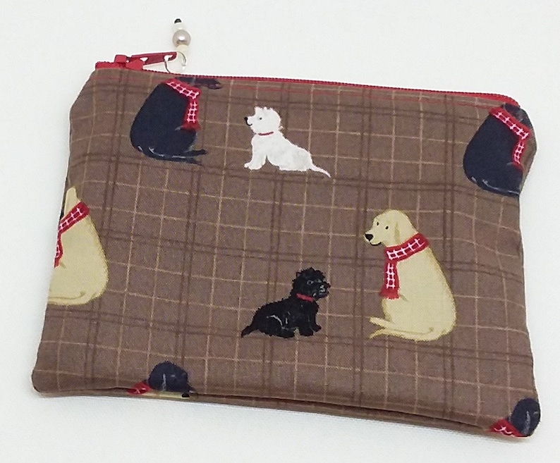 Brown Coin Purse Dogs /& Puppies