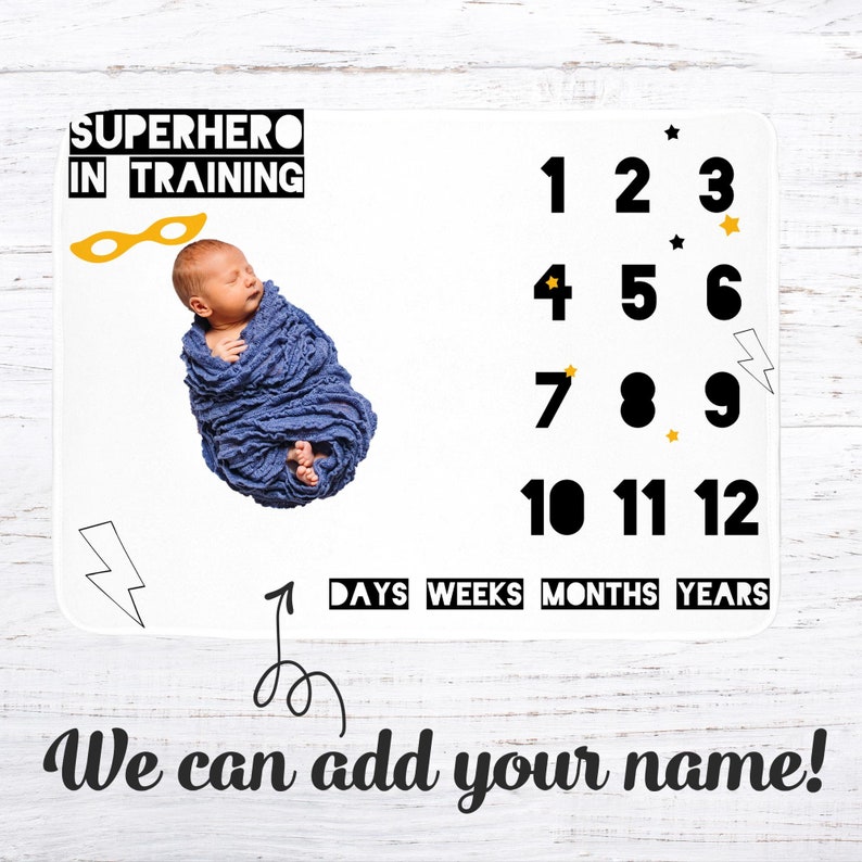 TWINS Milestone Blanket Twins Month Blanket Superhero Etsy Ireland