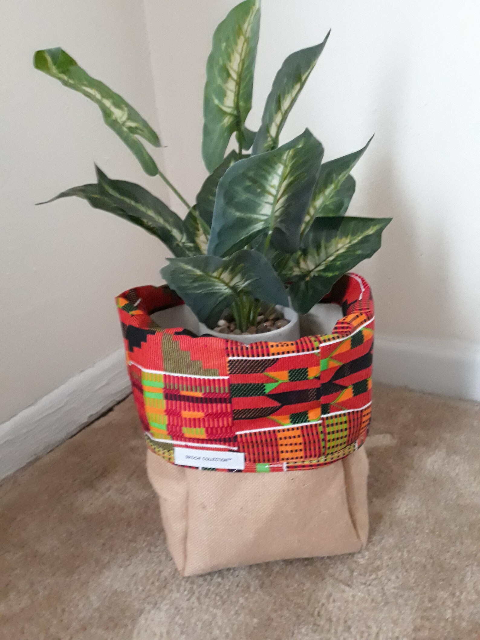 Plant Pot cover burlap pot cover fabric planter Etsy