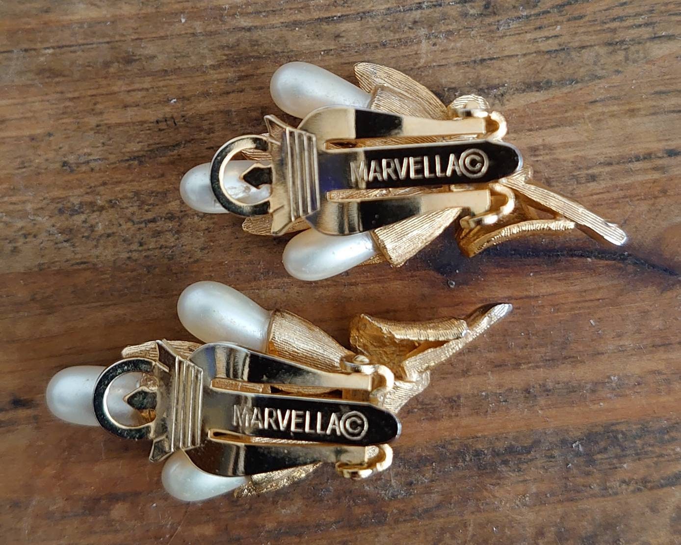 Vintage Marvella Clip on Earrings Diamante/faux Pearl Etsy Australia