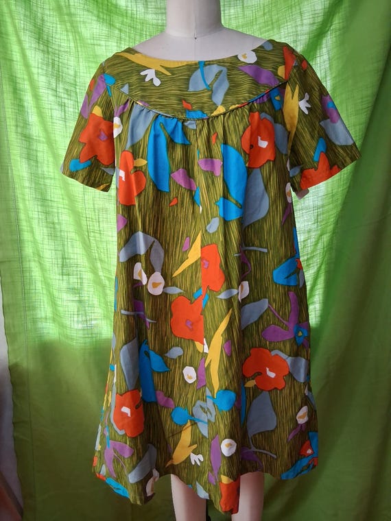 Cutest Muu Muu Green Sun Fashions Hawaii