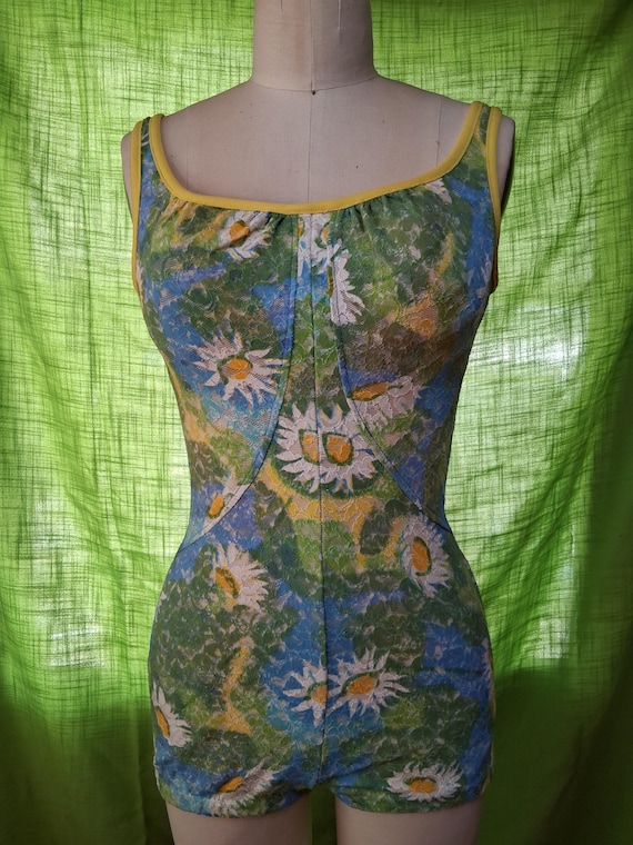Jantzen Lace Floral Swimsuit  Pastels