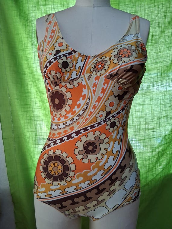 Flower Power Groovy One Piece Swimsuit
