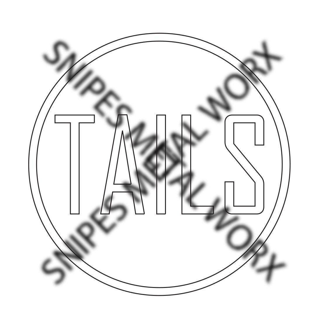 Heads and Tails DXF SVG File for Fiber Laser Engraving Challenge Worry