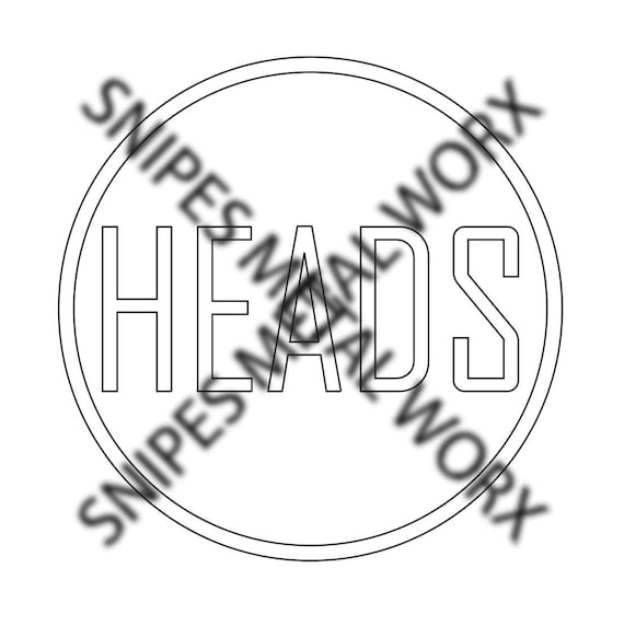 Heads and Tails DXF SVG File for Fiber Laser Engraving Etsy UK