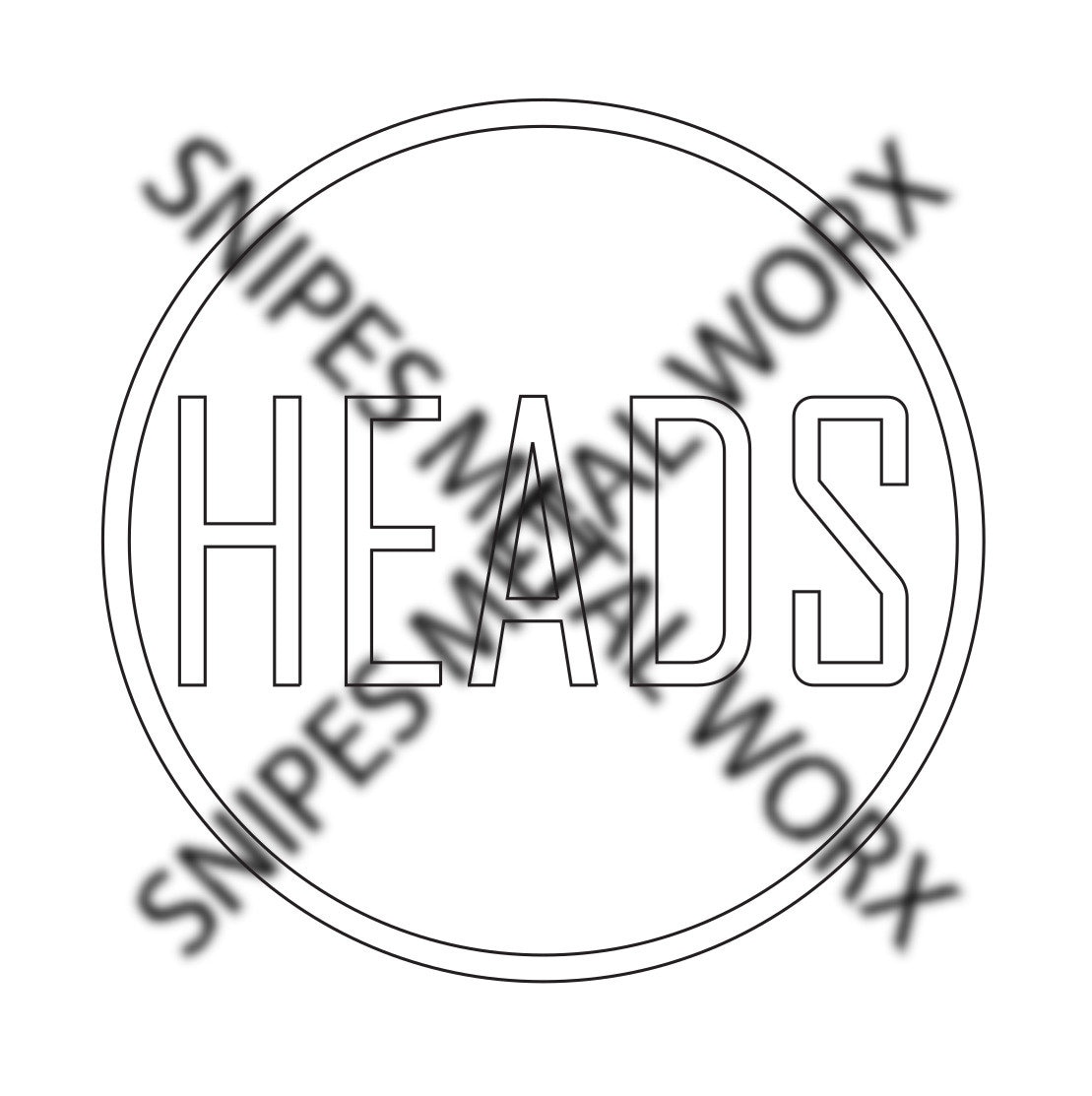 Heads and Tails DXF SVG File for Fiber Laser Engraving Challenge Worry