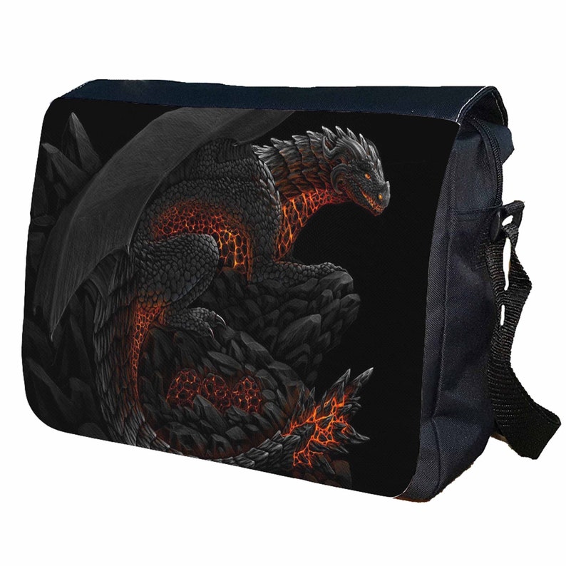 Dragon Personalised Messenger Shoulder Bag Etsy