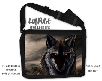 Wild Light Wolf Printed Laptop Shoulder Bag,Laptop case Handbag Business Messenger Bag Briefcase Wild Light Wolf Printed Laptop Shoulder Bag,Laptop case Handbag Business Messenger Bag Briefcase
