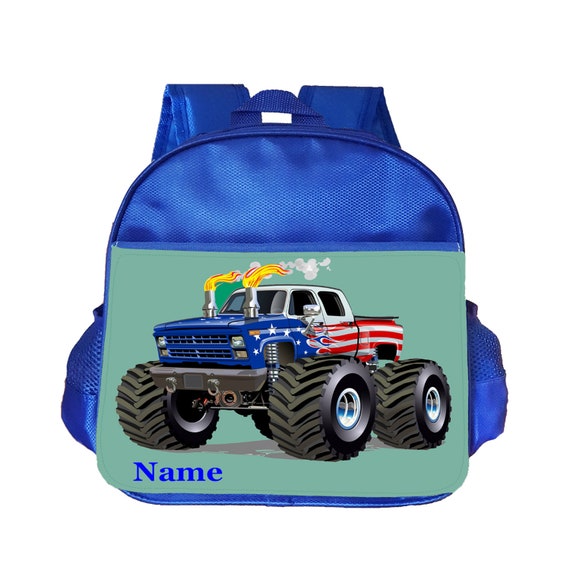 monster truck school bag
