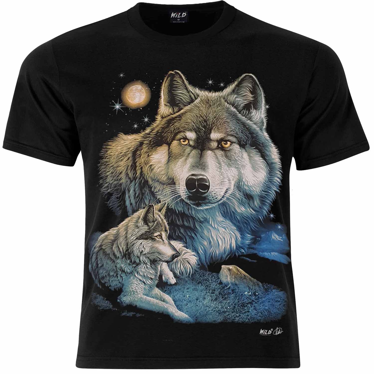 t shirts with wolves on them