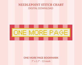 One More Page Needlepoint Pattern (Digital Download)