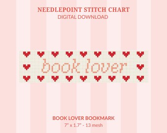 Book Lover Needlepoint Pattern (Digital Download)