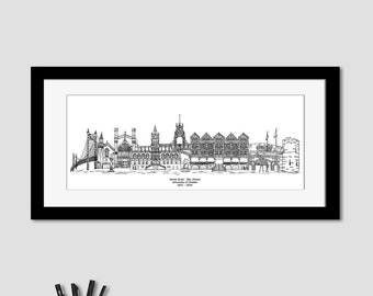 Chester University Graduation Print, Framed, Mounted or Print only, Graduation gift