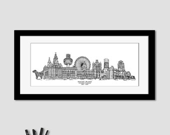 Liverpool University Graduation Print, Framed, Mounted or Print only, Graduation gift