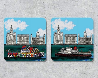 Liverpool waterfront ferry coaster, Dazzle, keepsake, souvenir, gift