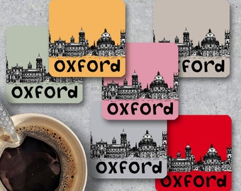 Oxford skyline coaster, Keepsake, Memento, Housewarming gift, Souvenir, Gift for couple.