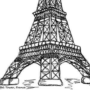 Impression d'art mural tour Eiffel, cadeau d'anniversaire de mariage de fiançailles à Paris, noir blanc rouge image 6