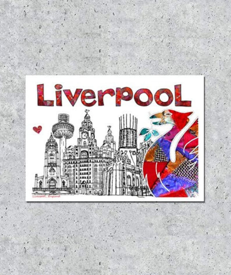 Liverpool Fridge Magnet, Keepsake, Memento, Souvenir, Wedding favour image 1
