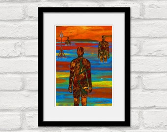 Crosby iron men print, mounted, framed or print only