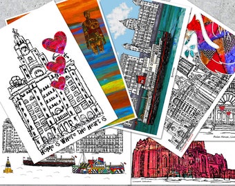 Liverpool wall art prints, Liverpool souvenir memento gifts