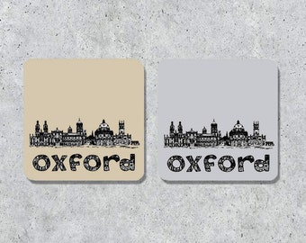 Oxford skyline coaster, Grey, Cement, Sandstone, keepsake, souvenir, gift