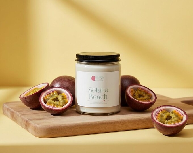 Solana Beach Candle, Cotton Wick Soy Wax, Naturally Scented, 9oz