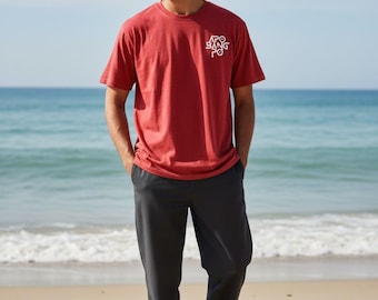 Red and White BTS Cotton Concert T-Shirt - Apobangpo Logo