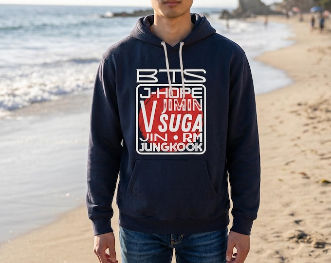 Black and White Concert Hoodie Sweatshirt | BTS Members Names