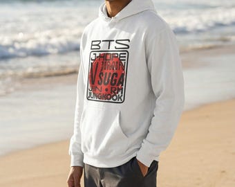 White and Black Concert Hoodie Sweatshirt | BTS Members Names