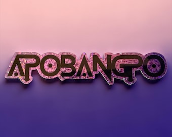 Glitter Apobangpo K-pop BTS Inspired Purple Bumper Sticker Decal