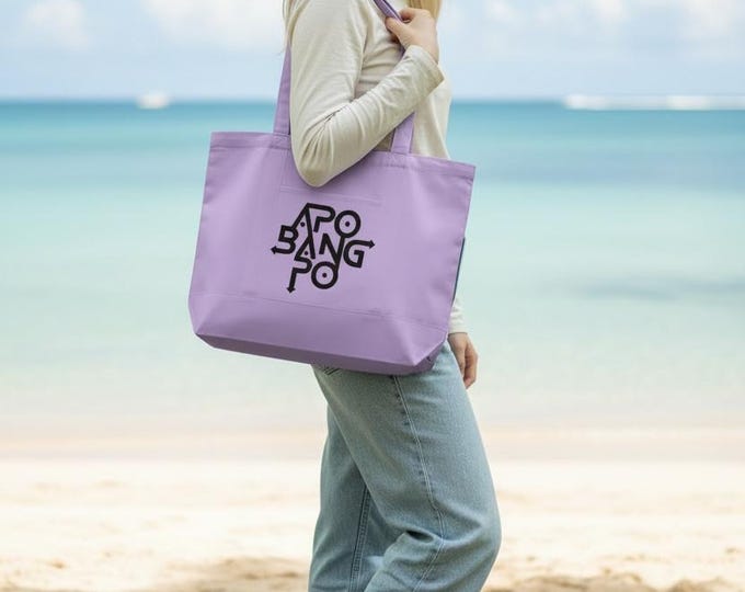 Purple Cotton Reusable Tote Bag – Unique Apobangpo Logo | Stylish & Eco-Friendly