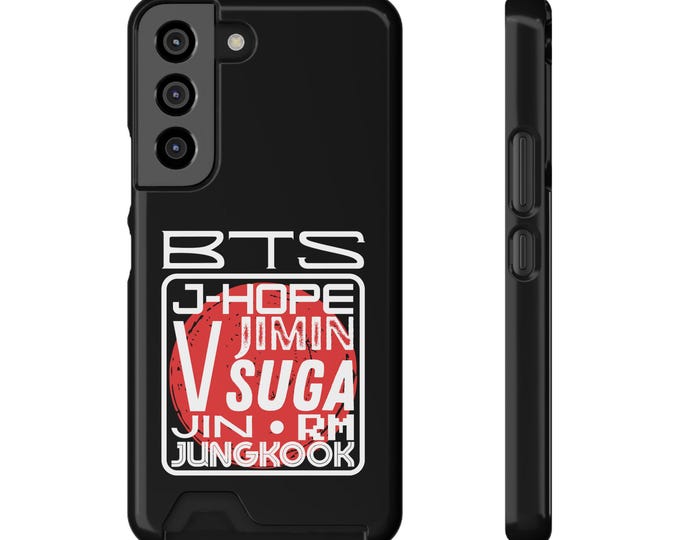 BTS Member Names Phone Case with Card Holder | K-Pop