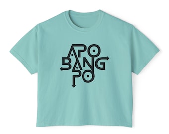 Teal Apobangpo BTS Fan Clothing Comfort Colors Tee | Boxy Crop Shirt
