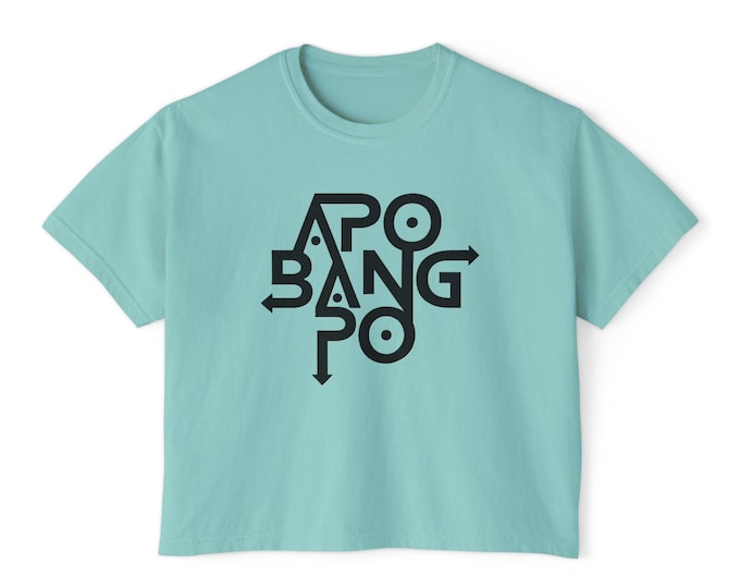 Teal Apobangpo BTS Fan Clothing Comfort Colors Tee | Boxy Crop Shirt