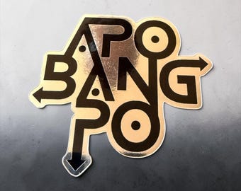 Silver Metallic Reflective Apobangpo K-pop BTS Inspired Bumper Sticker Decal