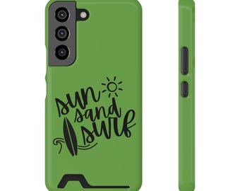 Lime Green Polycarbonate Impact Resistant Sun Sand Surf Phone Case