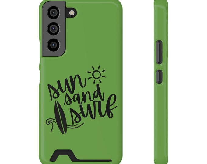Lime Green Polycarbonate Impact Resistant Sun Sand Surf Phone Case