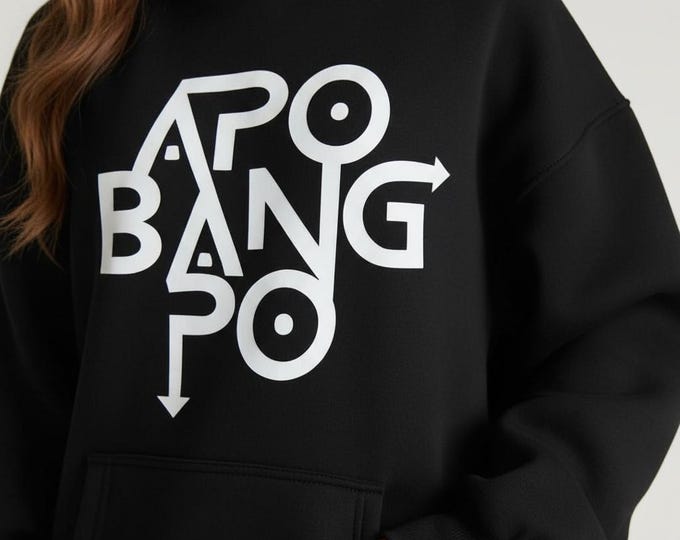 Women's Black Cozy Concert Hoodie, Apobangpo BTS Fan Apparel, Fleece Sweatshirt