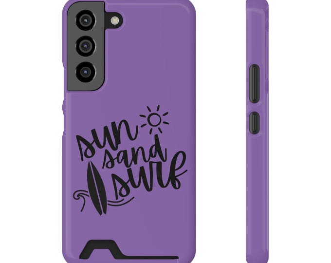 Purple Polycarbonate Impact Resistant Sun Sand Surf Phone Case