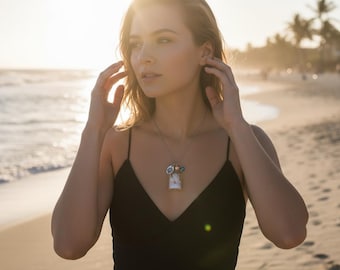 Handmade Message in a Bottle Necklace, Beach Theme Charm