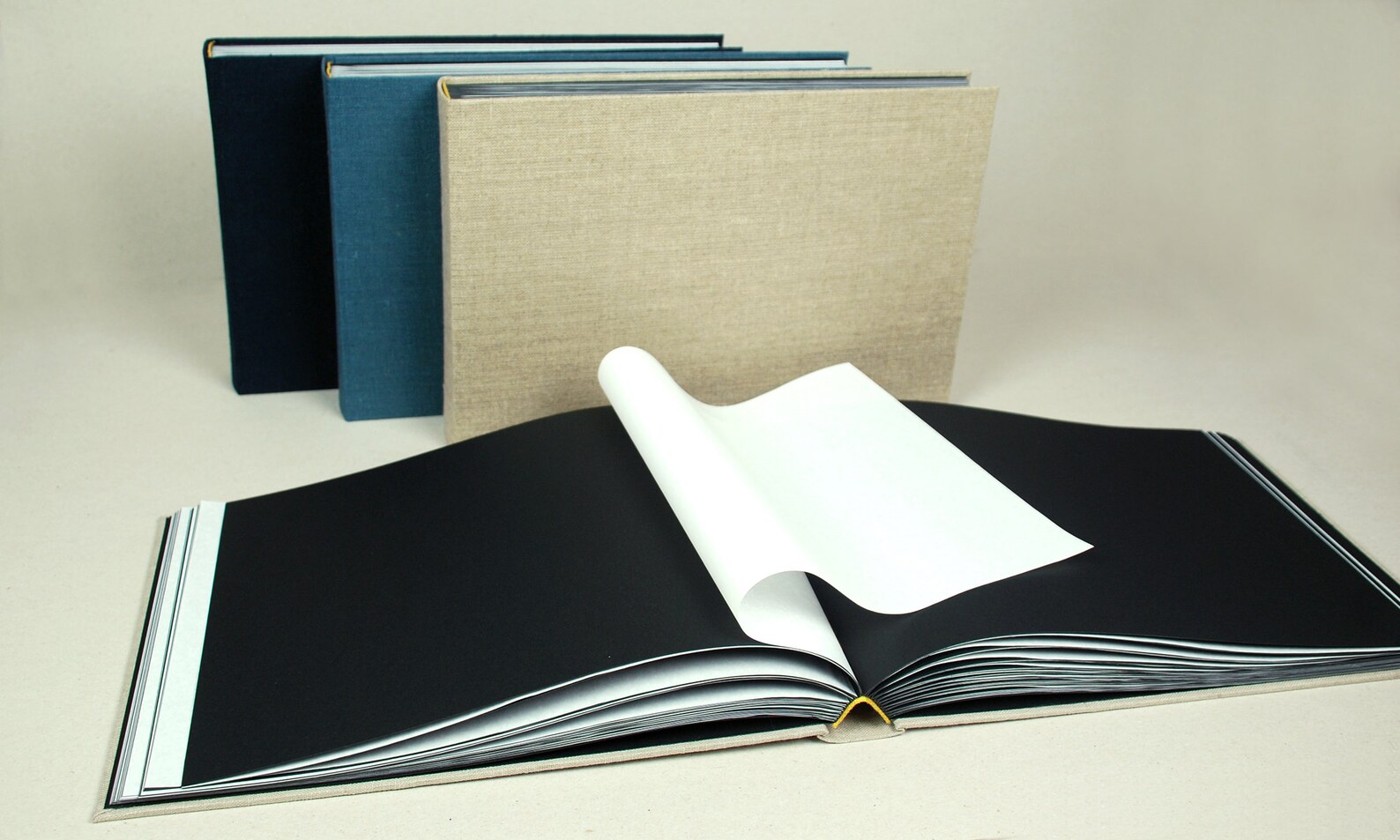 Traditional linen cover photoalbum approx. 25x35cm 40 black Etsy