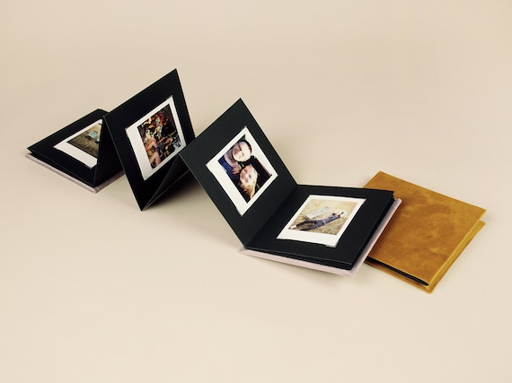 Velvet Polaroid photo album with writing space, Wedding Album