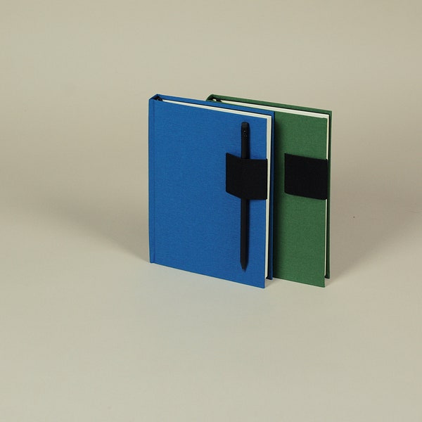 minimalistyczny kalendarz książkowy 2024, planer, lniana / korkowa oprawa, papier recylkingowy, wykropkowane kalendarium, A5