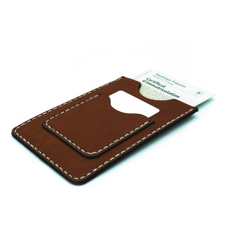 Car Registration Document Sleeve Leather Pattern image 1