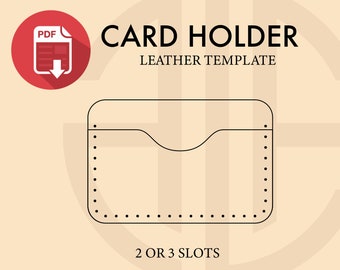 Minimal Leather Wallet "Gabriel" 3 Pockets - PDF Pattern - Downloadable Template