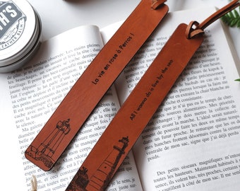 Custom Leather Bookmark, Personalised Gifts Birthday Gifts, Leather Bookmark Cute