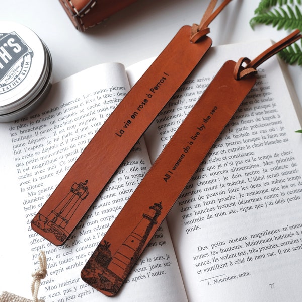 Custom Leather Bookmark, Personalised Gifts Birthday Gifts, Leather Bookmark Cute