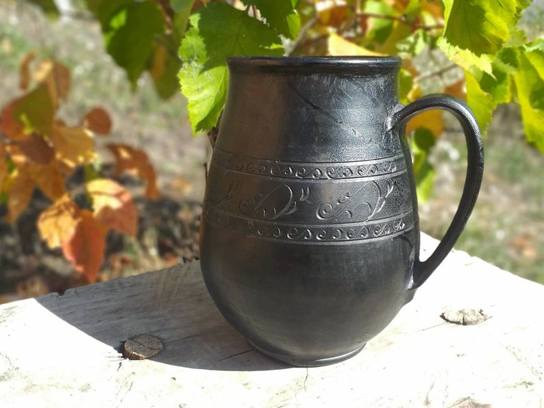 large stoneware mug mead viking mug medieval reenactment large ceramic mug hand made mugs tankard pottery beer mug huge mug beer jug Style 2